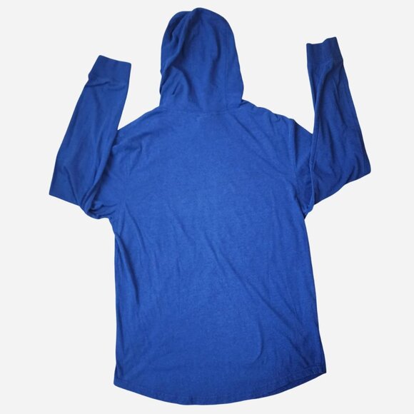 NBA navy blue with red screen print lightweight long sleeve hoodie - Picture 4 of 6